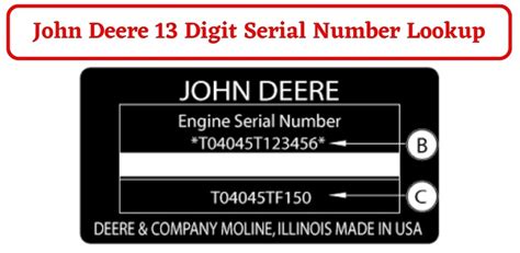 model year john deere 13 digit vin decoder